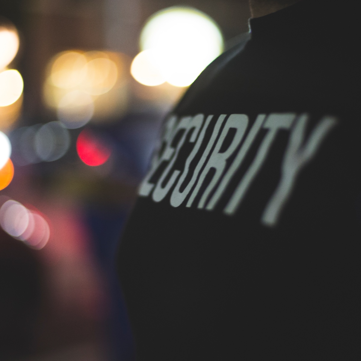 Close up of security guard uniform