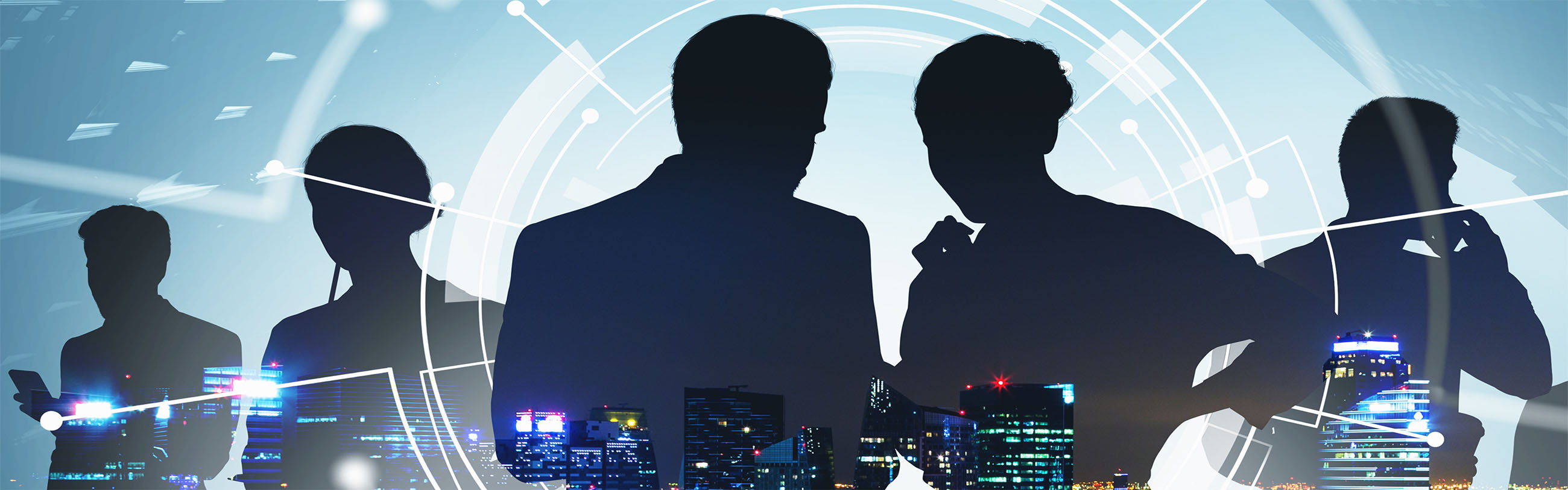 People talking in person and other people talking over the phone