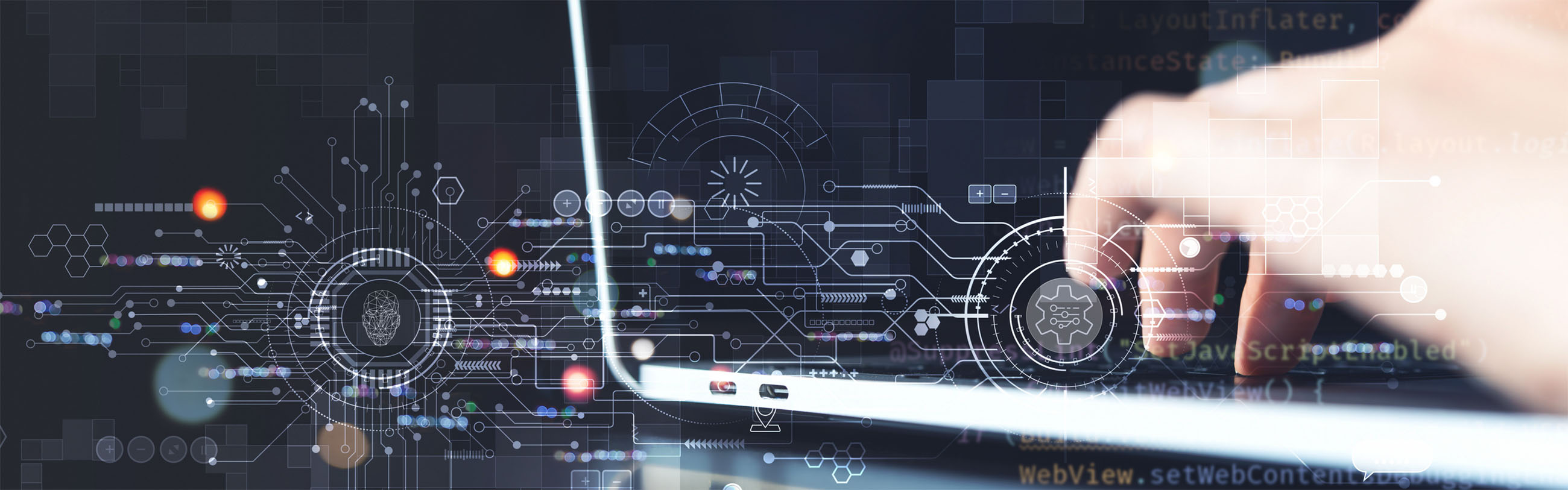 someone type a laptop